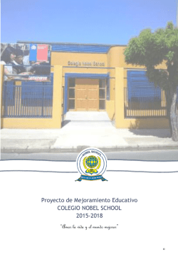 Proyecto de Mejoramiento Educativo COLEGIO NOBEL SCHOOL