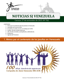 NOTICIAS SJ VENEZUELA - Jesuitas de Venezuela