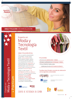 Experto en Moda y Tecnología Textil