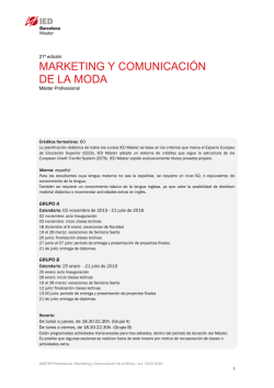 Master Profesional 1516_Marketing y Comunicación de la Moda