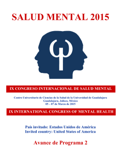 salud mental 2015 - Colegio Estatal de Psicólogos de Querétaro, AC