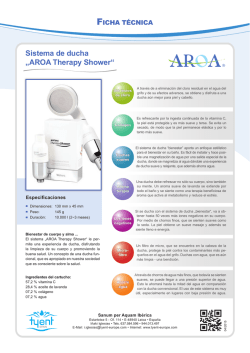 Sistema de ducha „AROA Therapy Shower“