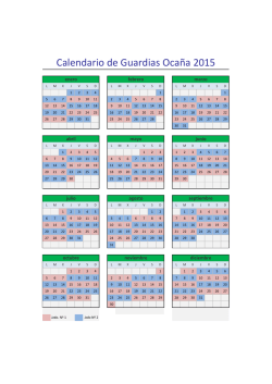 Calendario de Guardias Ocaña 2015