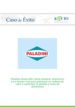 Paladini desarrolla visión integral, interactiva y en tiempo real para