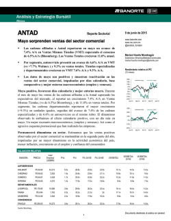 Mayo sorprenden ventas del sector comercial Análisis y Estrategia