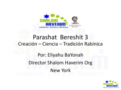Parashat Bereshit 3 - Shalom Haverim Org