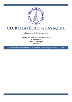 SUBASTA. - Club Filatelico Guayaquil