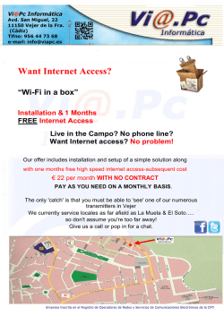 Want Internet Access? - WiFi Access For Vejer de la Frontera From