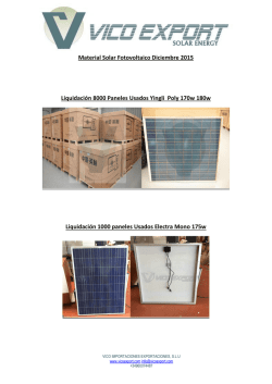 Stock Liquidación Paneles Solares y Material Solar Fotovoltaico