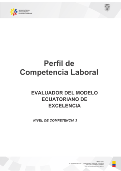 Perfil de Evaluador del Modelo Ecuatoriano