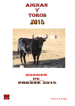 Dossier de Presse 2015