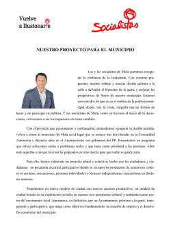 Programa electoral PSOE MULA 2015
