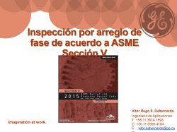 Inspección por arreglo de fase de acuerdo a ASME Sección V