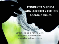 descagar el documento de conducta suicidia para suicidio y cuting