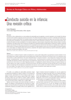 Conducta suicida en la infancia: Una revisión crítica