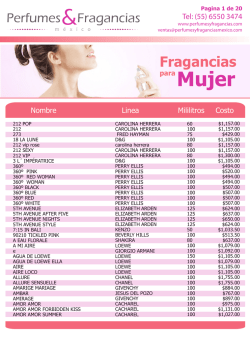 Fragancias - Perfumes y Fragancias Mexico © Derechos