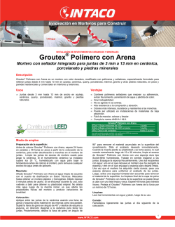 Groutex Polímero con Arena