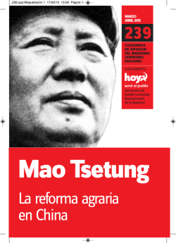 Mao Tsetung / La reforma agraria en China