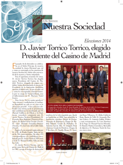 D. Javier Torrico Torrico, elegido Presidente del Casino de Madrid