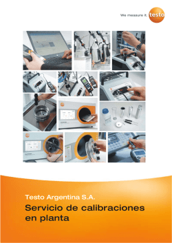 Servicio de calibraciones en planta Testo Argentina