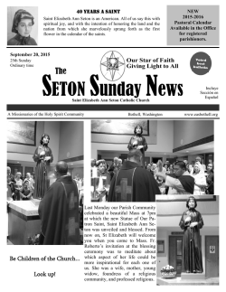 September 20, 2015 - St. Elizabeth Ann Seton
