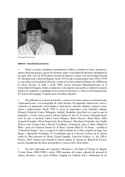 • Pintor y escritor colombiano, naturalizado en Italia es estudioso de
