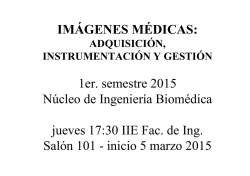 IMÁGENES MÉDICAS: 1er. semestre 2015 Núcleo de Ingeniería