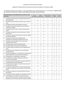 Cuestionario Características del Trabajo Adaptación al Español del
