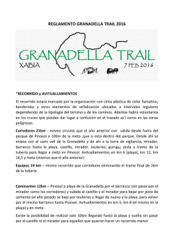 REGLAMENTO GRANADELLA TRAIL 2016