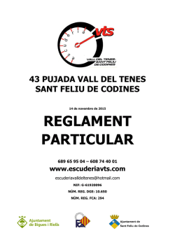 REGLAMENT PARTICULAR 2015 - Escuderia Vall del Tenes