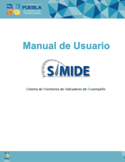 Manual de Usuario SiMIDE - PbR - Gobierno del Estado de Puebla