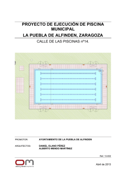 proyecto de ejecución de piscina municipal la puebla de alfinden