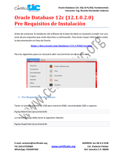 Oracle Database 12c (12.1.0.2.0) Pre Requisitos de
