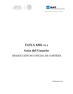 FATCA XML v1.1 Guía del Usuario