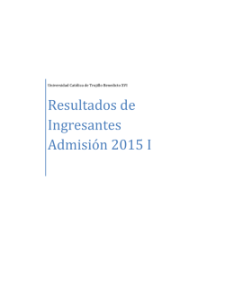 Resultados - Universidad Católica de Trujillo