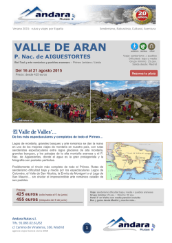 VALLE DE ARAN AIGUESTORTES AGOSTO 2014