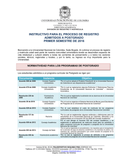 instructivo admitidos posgrado 2016-01 - División de Registro