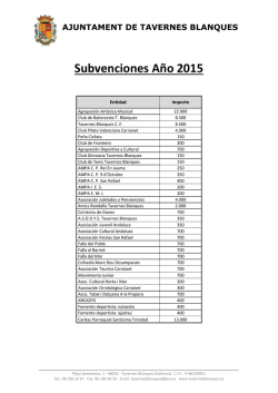 Subvenciones Año 2015