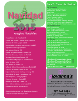 Navidades 2015 - Giovanna`s Catering Services