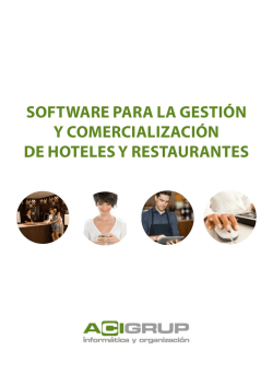 software para la gestión y comercialización de hoteles y restaurantes