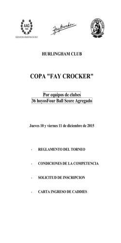 COPA "FAY CROCKER"