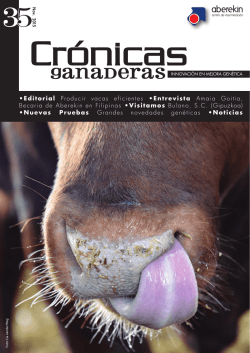 •Editorial Producir vacas eficientes •Entrevista Amaia
