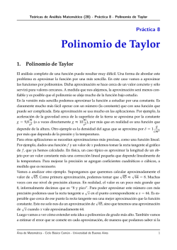 T. de Taylor - Área de Matemática – CBC