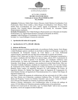 Nro. 1/2015 - Decanato de Estudios Generales