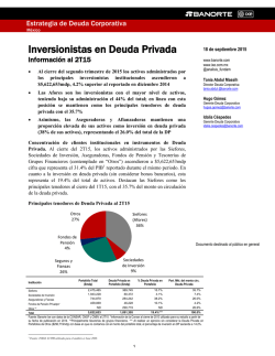 09/18/2015 Inversionistas en Deuda Privada.