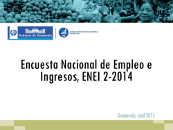 Encuesta Nacional de Empleo e Ingresos 2 - 2014