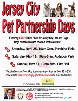 Featuring FREERabies Shots for Jersey City Cats and Dogs. Dogs