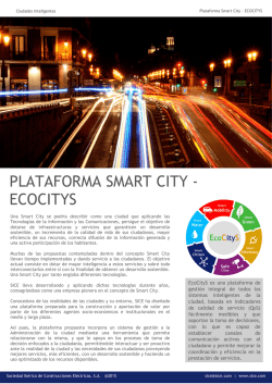 PLATAFORMA SMART CITY - ECOCITYS