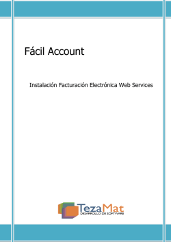 Fácil Account - Instalación Facturación Electrónica Web Service