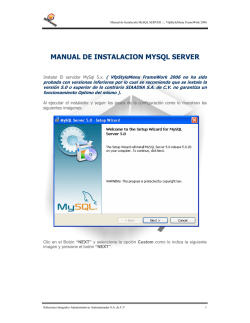 MANUAL DE INSTALACION MYSQL SERVER - GeGar-Soft